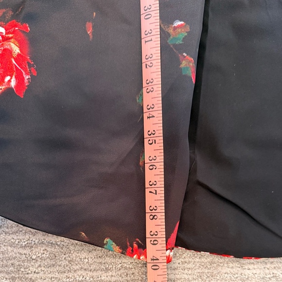 NWT Black Halo EVE Strapless Black and Roses Dress SZ 10 Womans High-Low Holiday - Picture 14 of 17